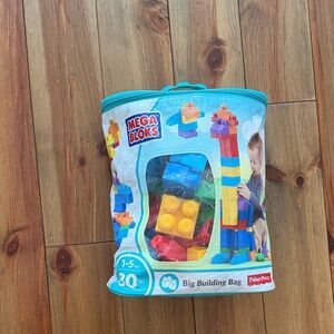 Fisher-Price Mega Bloks Building Bag - Blue, Red, Yellow, Green